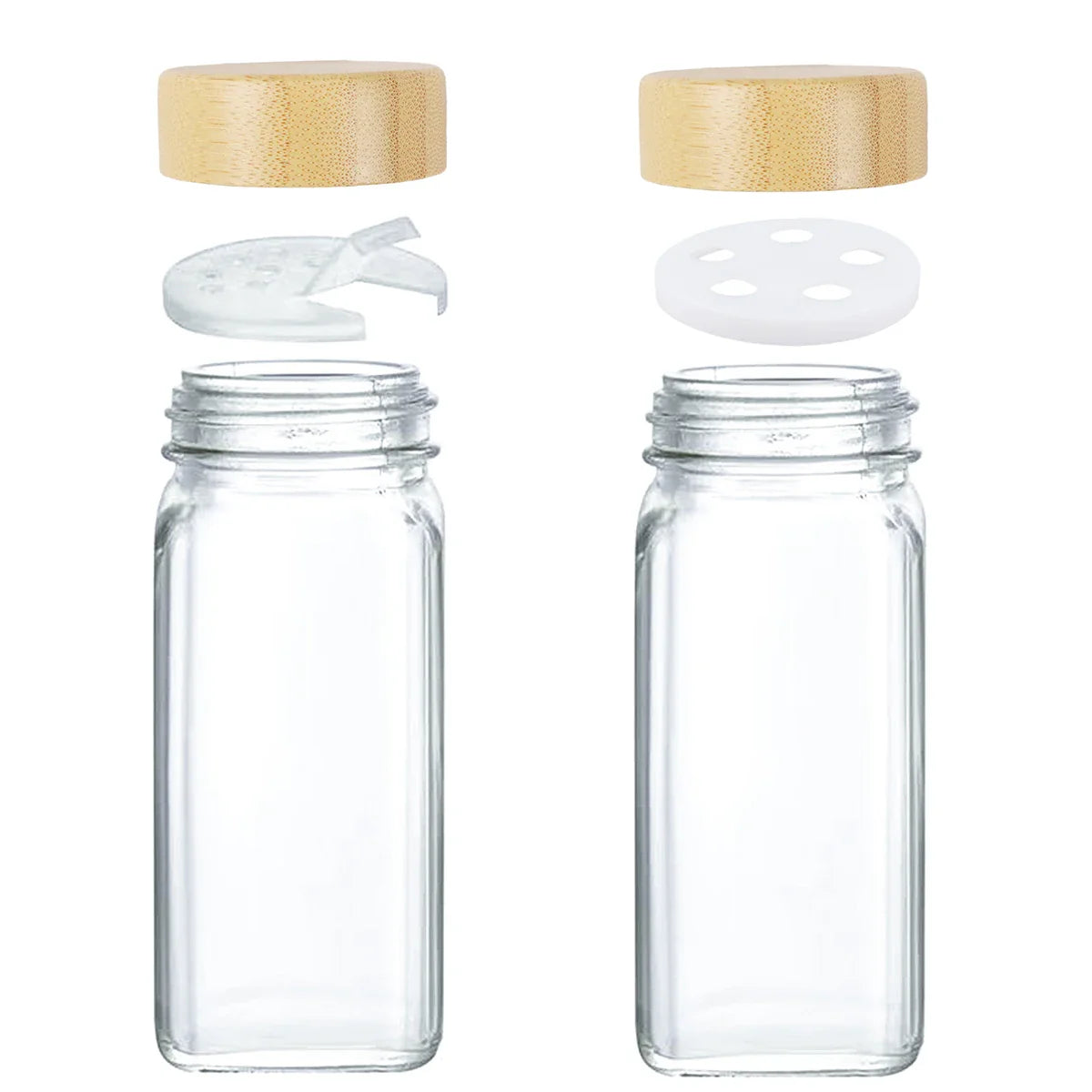 12pcs Glass Spice Jars Set