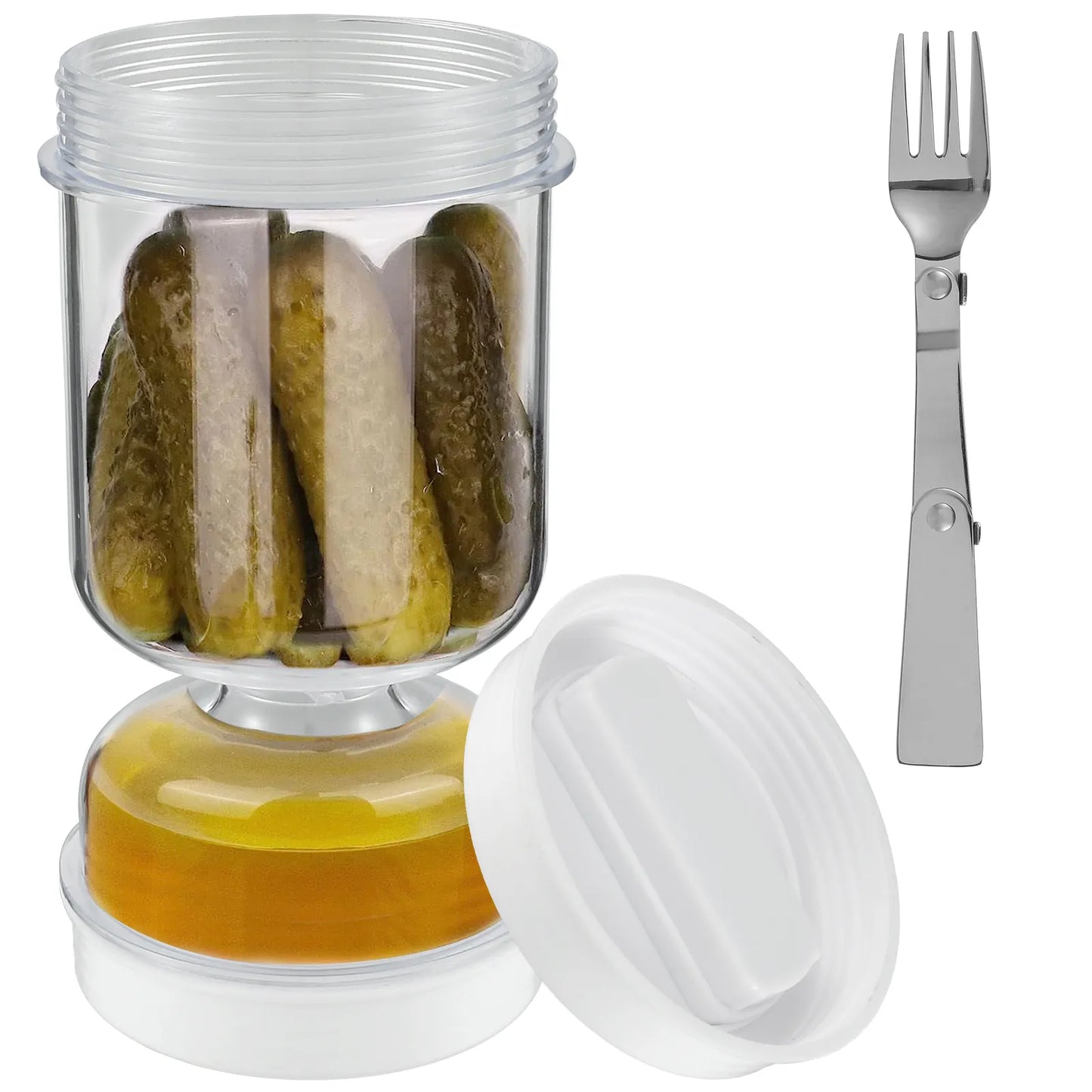 Glass Pickle Jar With Fork