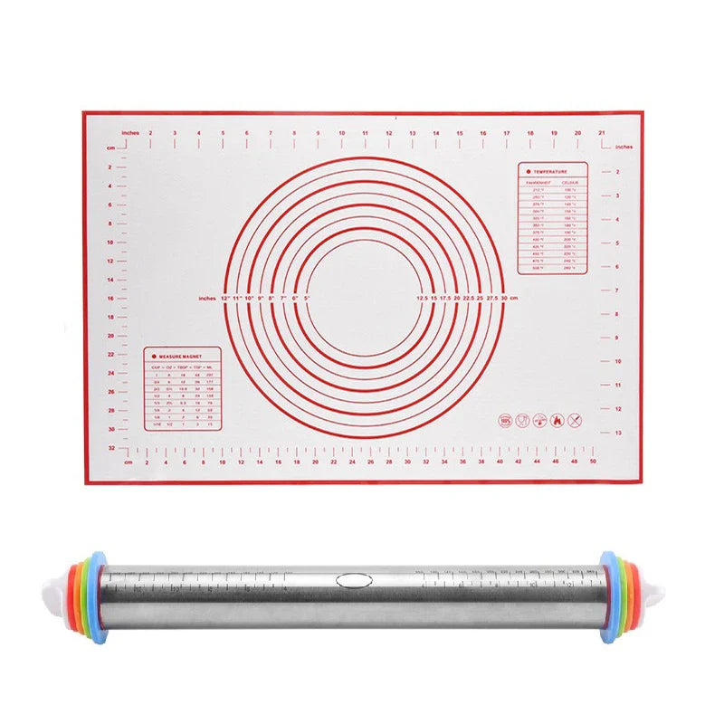 Adjustable Rolling Pin and Mat