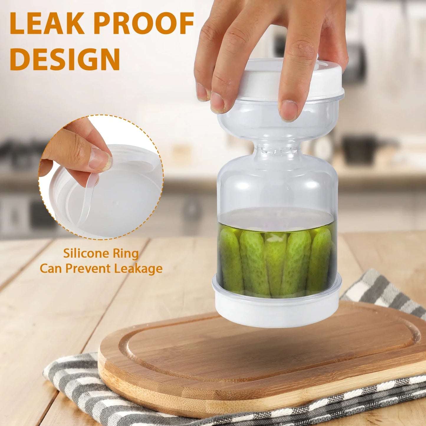 Glass Pickle Jar With Fork