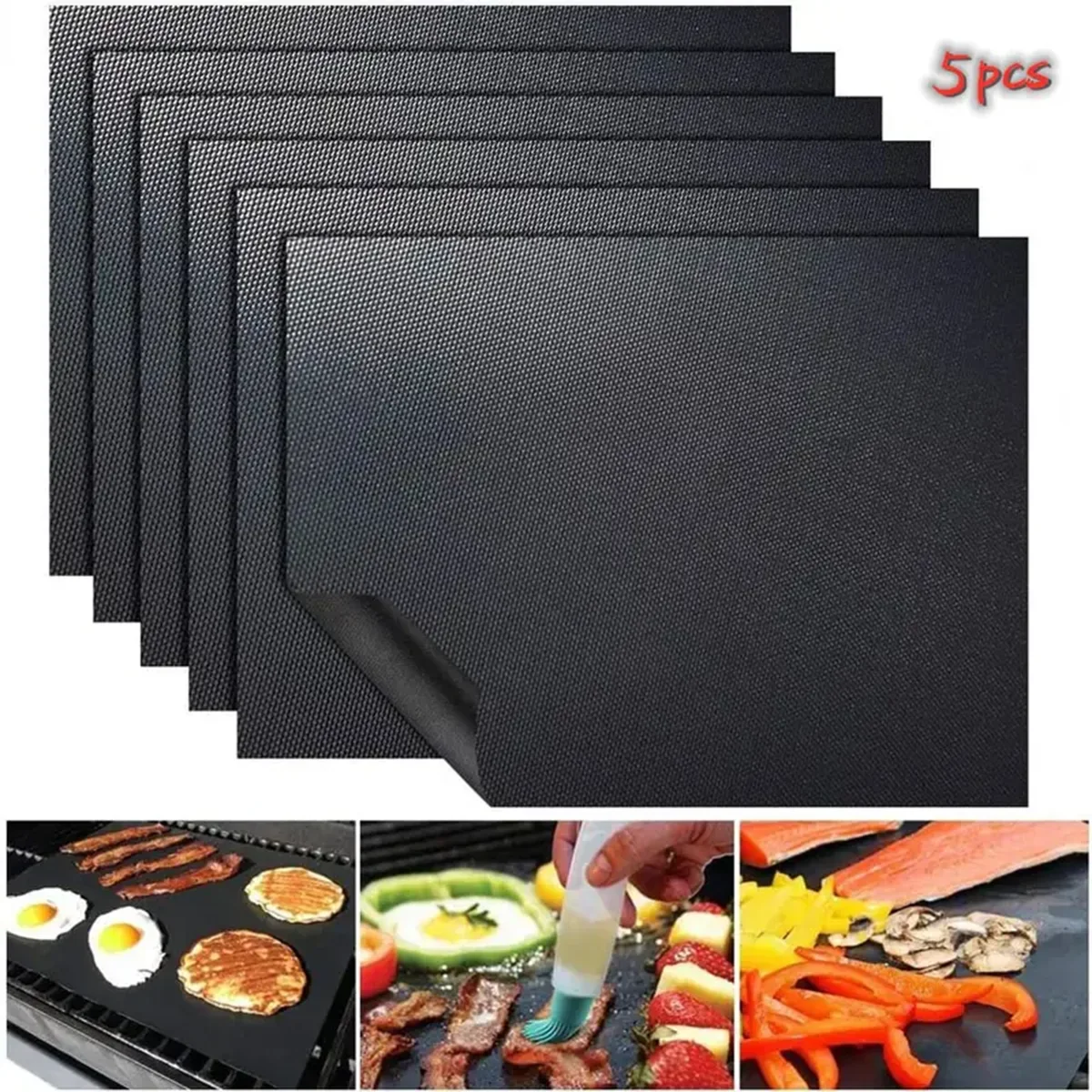 5pcs Non-Stick Grilling Sheet