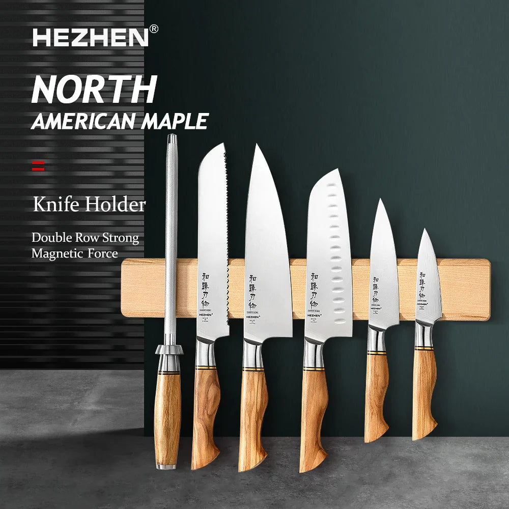 Magnetic Wood Knife Holder