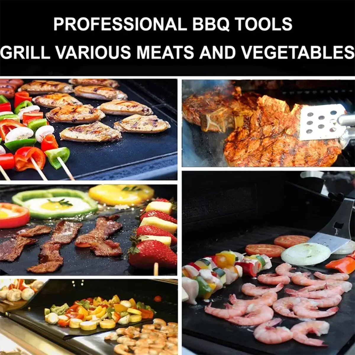 5pcs Non-Stick Grilling Sheet