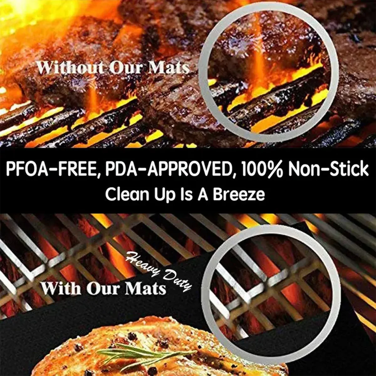 5pcs Non-Stick Grilling Sheet